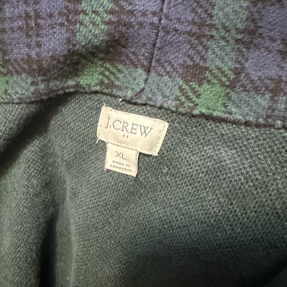 J Crew Blackwatch Plaid Cardigan Sweater Jacket Size XL - Picture 5 of 6